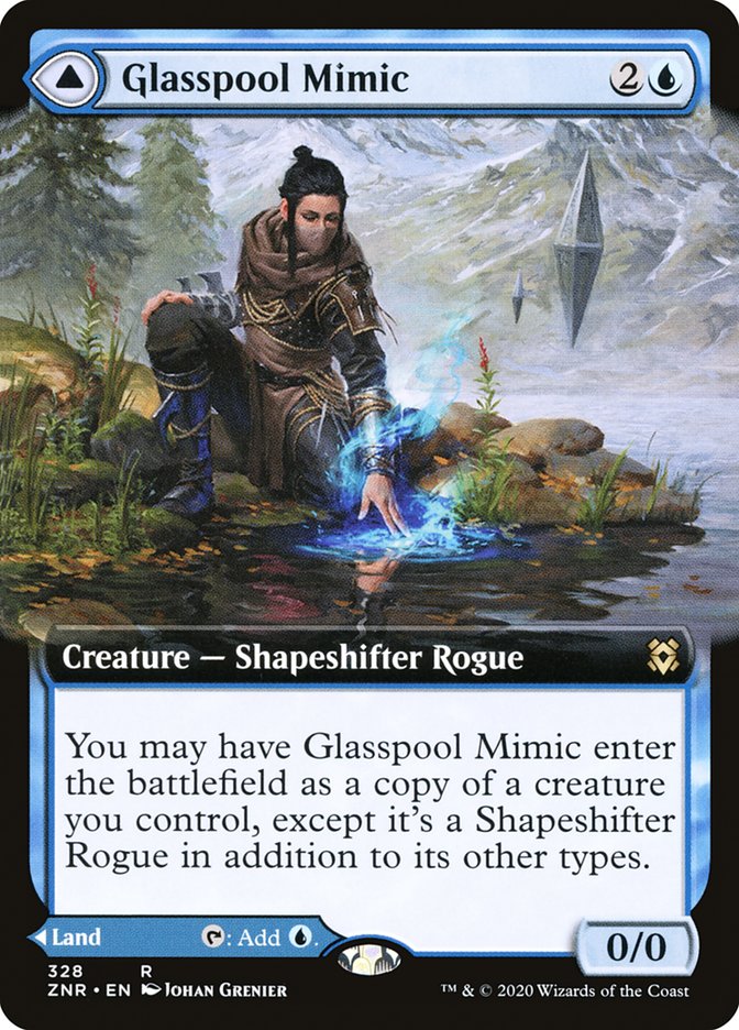 Glasspool Mimic // Glasspool Shore (Extended Art) [Zendikar Rising] | Game Master's Emporium (The New GME)