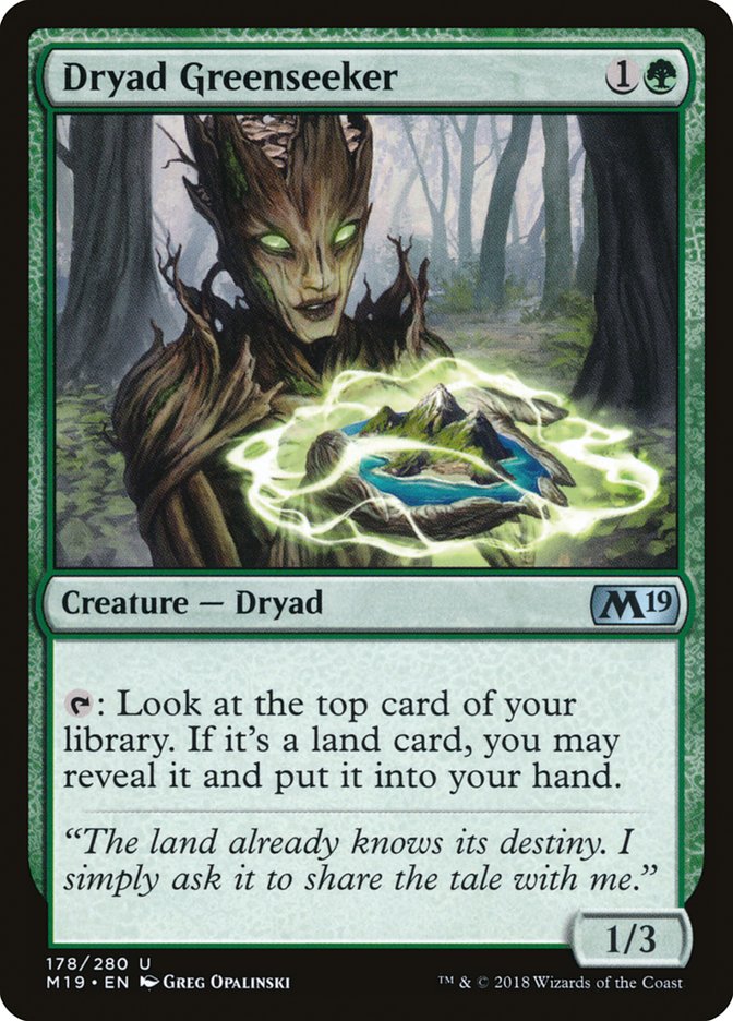 Dryad Greenseeker [Core Set 2019] | Game Master's Emporium (The New GME)