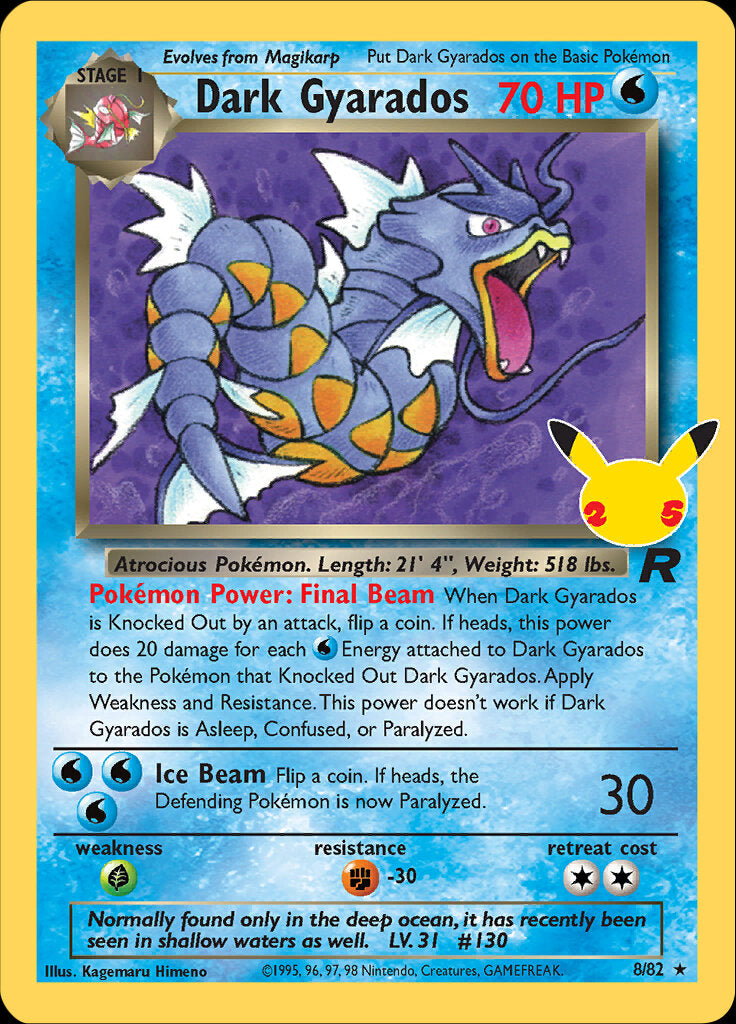 Dark Gyarados (8/82) [Celebrations: 25th Anniversary - Classic Collection] | Game Master's Emporium (The New GME)