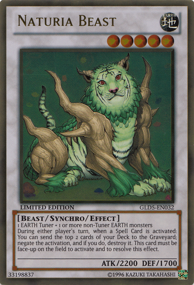 Naturia Beast [GLD5-EN032] Gold Rare | Game Master's Emporium (The New GME)