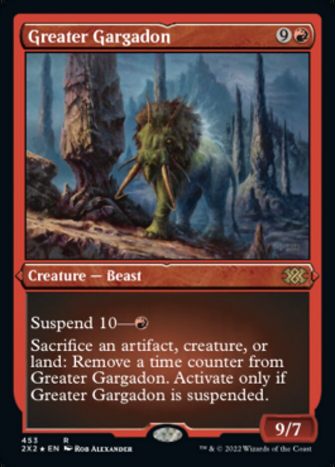 Greater Gargadon (Foil Etched) [Double Masters 2022] | Game Master's Emporium (The New GME)