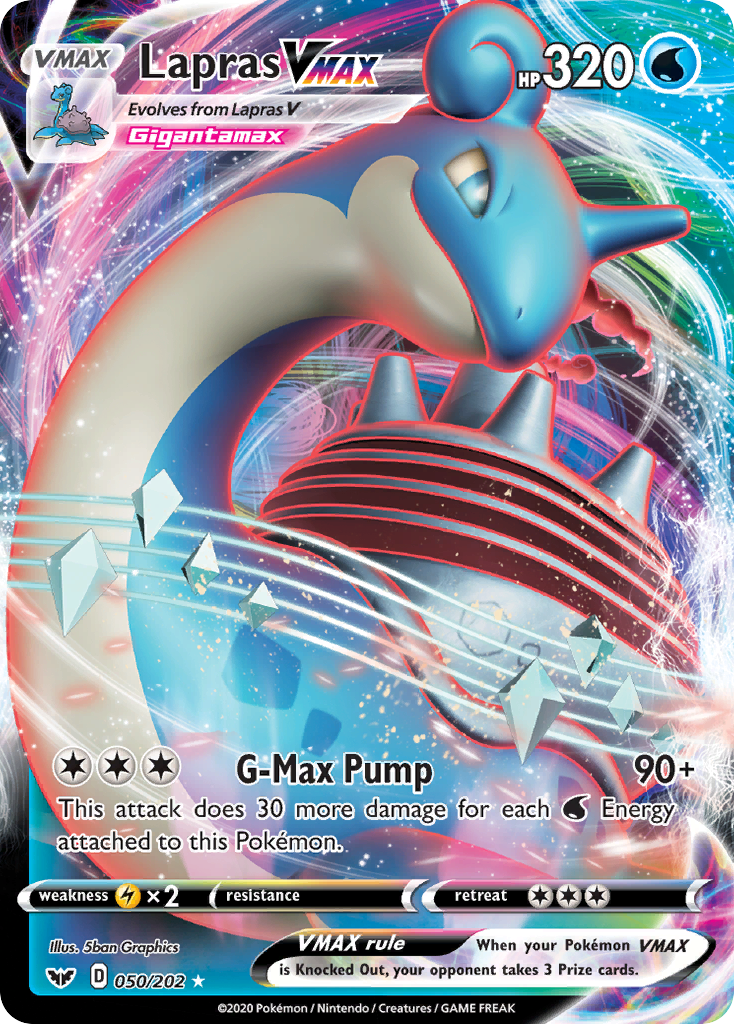 Lapras VMAX (050/202) [Sword & Shield: Base Set] | Game Master's Emporium (The New GME)