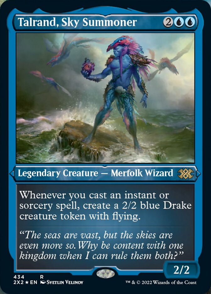 Talrand, Sky Summoner (Foil Etched) [Double Masters 2022] | Game Master's Emporium (The New GME)