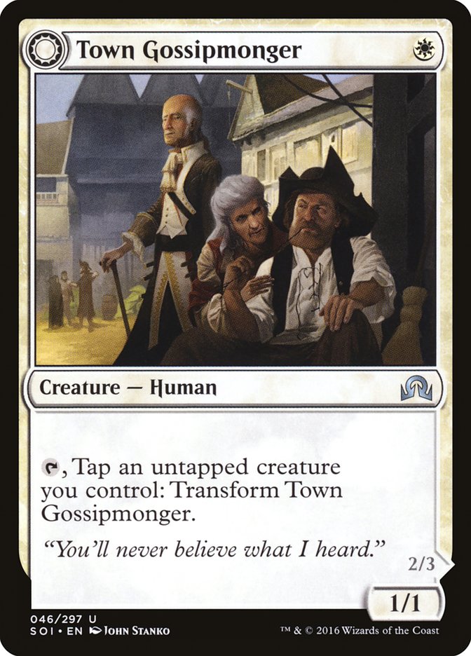 Town Gossipmonger // Incited Rabble [Shadows over Innistrad] | Game Master's Emporium (The New GME)