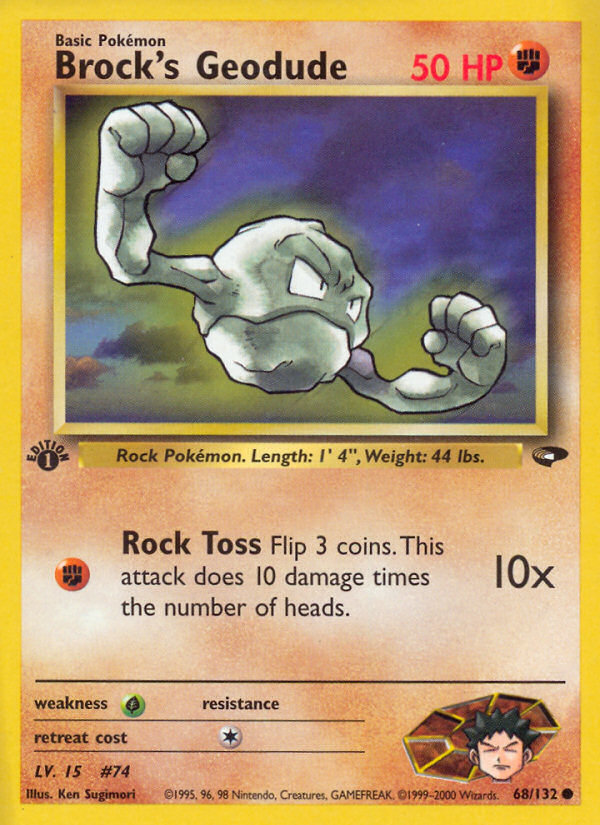 Brock's Geodude (68/132) [Gym Challenge 1st Edition] | Game Master's Emporium (The New GME)