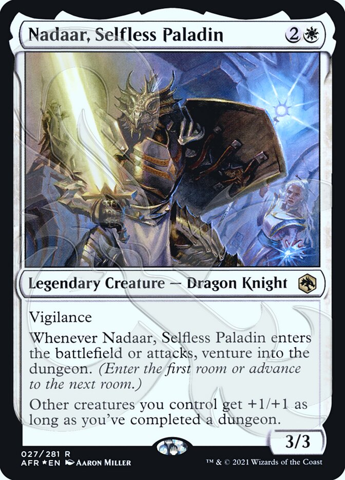 Nadaar, Selfless Paladin (Ampersand Promo) [Dungeons & Dragons: Adventures in the Forgotten Realms Promos] | Game Master's Emporium (The New GME)