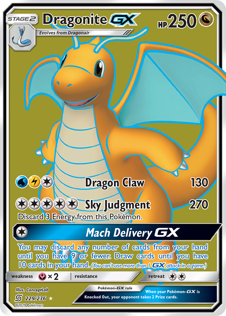 Dragonite GX (229/236) [Sun & Moon: Unified Minds] | Game Master's Emporium (The New GME)