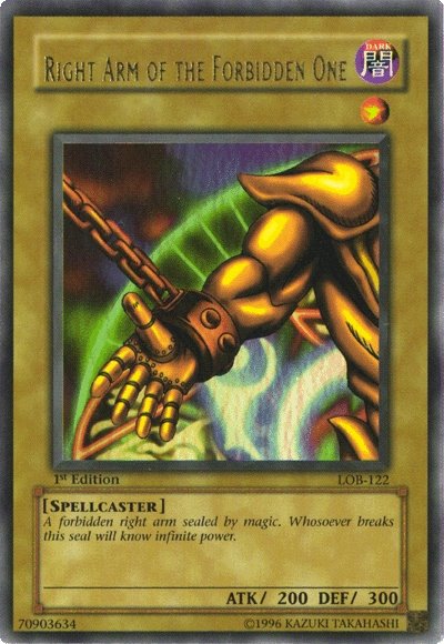 Right Arm of the Forbidden One [LOB-122] Ultra Rare | Game Master's Emporium (The New GME)