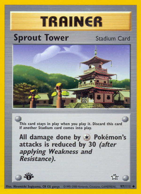 Sprout Tower (97/111) [Neo Genesis 1st Edition] | Game Master's Emporium (The New GME)