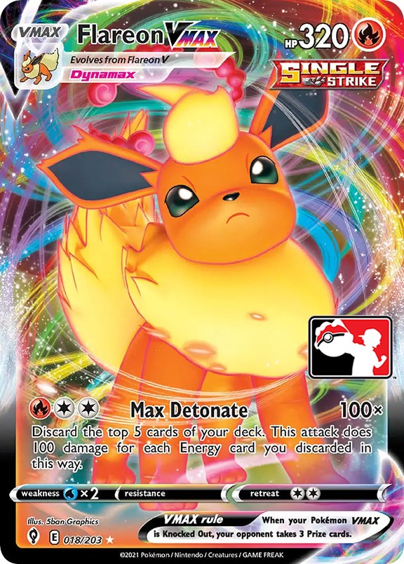 Flareon VMAX (018/203) [Prize Pack Series One] | Game Master's Emporium (The New GME)