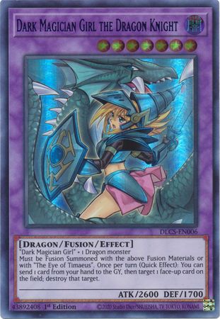 Dark Magician Girl the Dragon Knight (Alternate Art) (Green) [DLCS-EN006] Ultra Rare | Game Master's Emporium (The New GME)