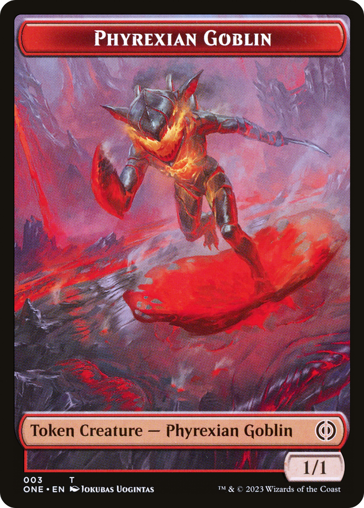 Phyrexian Goblin // Poison Counter Double-Sided Token [Phyrexia: All Will Be One Tokens] | Game Master's Emporium (The New GME)