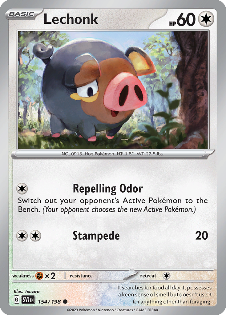 Lechonk (154/198) (Theme Deck Exclusive) [Scarlet & Violet: Base Set] | Game Master's Emporium (The New GME)