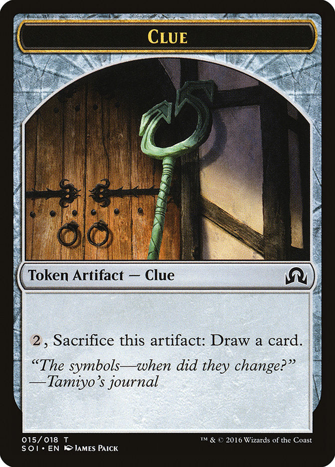 Clue Token (015/018) [Shadows over Innistrad Tokens] | Game Master's Emporium (The New GME)