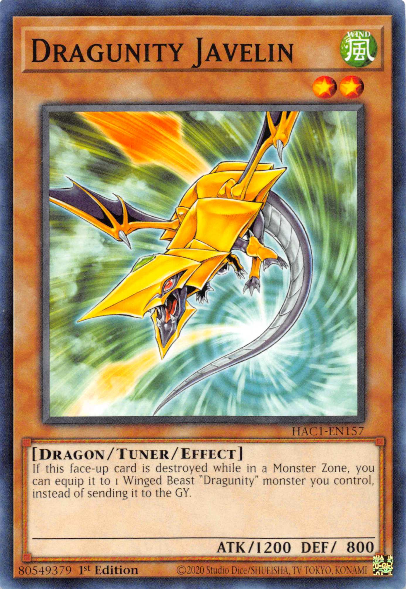 Dragunity Javelin [HAC1-EN157] Common | Game Master's Emporium (The New GME)