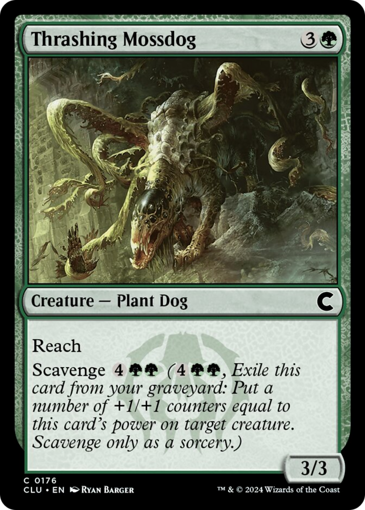 Thrashing Mossdog [Ravnica: Clue Edition] | Game Master's Emporium (The New GME)