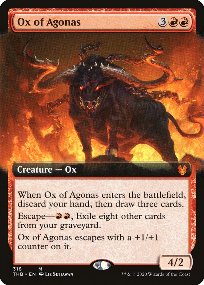 Ox of Agonas (Extended Art) [Theros Beyond Death] | Game Master's Emporium (The New GME)