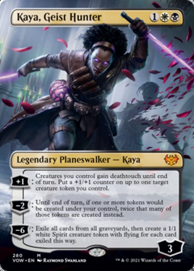 Kaya, Geist Hunter (Borderless) [Innistrad: Crimson Vow] | Game Master's Emporium (The New GME)