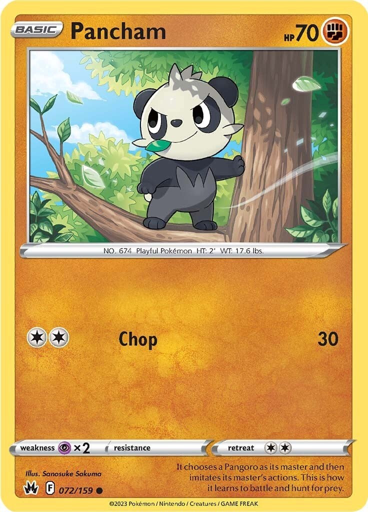 Pancham (072/159) [Sword & Shield: Crown Zenith] | Game Master's Emporium (The New GME)