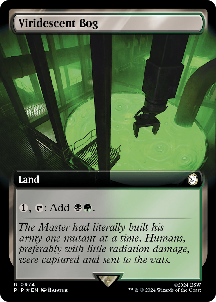 Viridescent Bog (Extended Art) (Surge Foil) [Fallout] | Game Master's Emporium (The New GME)