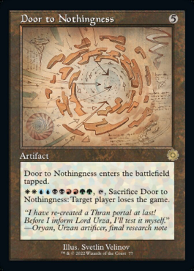 Door to Nothingness (Retro Schematic) [The Brothers' War Retro Artifacts] | Game Master's Emporium (The New GME)