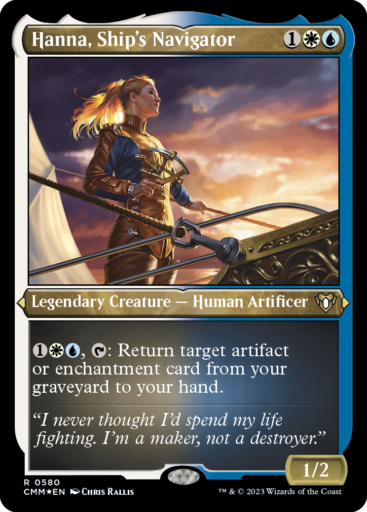 Hanna, Ship's Navigator (Foil Etched) [Commander Masters] | Game Master's Emporium (The New GME)