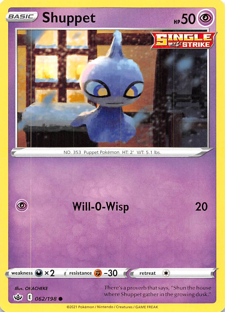 Shuppet (062/198) [Sword & Shield: Chilling Reign] | Game Master's Emporium (The New GME)