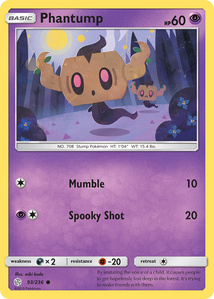 Phantump (93/236) [Sun & Moon: Cosmic Eclipse] | Game Master's Emporium (The New GME)