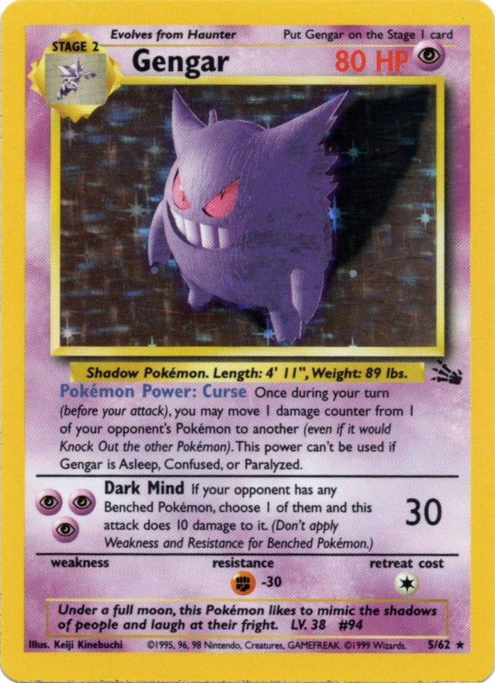 Gengar (5/62) [Fossil Unlimited] | Game Master's Emporium (The New GME)