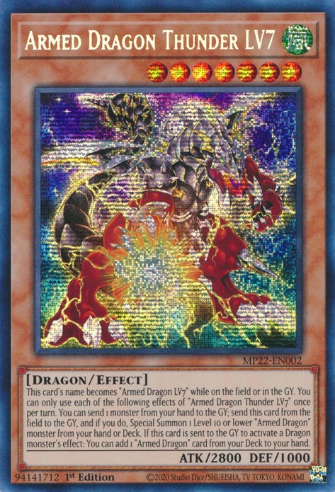 Armed Dragon Thunder LV7 [MP22-EN002] Prismatic Secret Rare | Game Master's Emporium (The New GME)