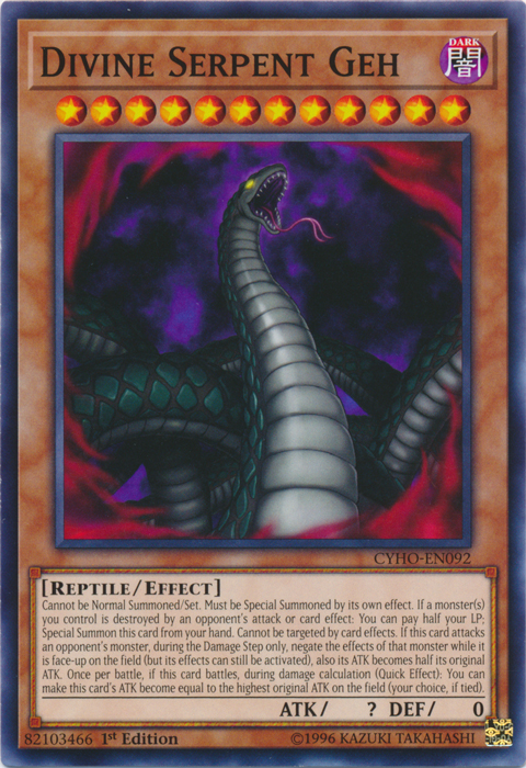 Divine Serpent Geh [CYHO-EN092] Common | Game Master's Emporium (The New GME)