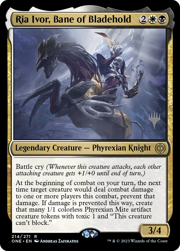 Ria Ivor, Bane of Bladehold (Promo Pack) [Phyrexia: All Will Be One Promos] | Game Master's Emporium (The New GME)