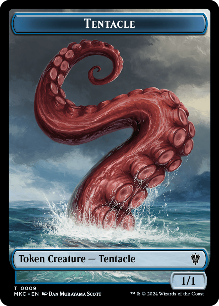 Tentacle // Koma's Coil Double-Sided Token [Murders at Karlov Manor Commander Tokens] | Game Master's Emporium (The New GME)