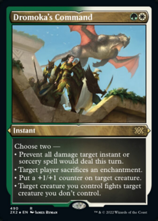 Dromoka's Command (Foil Etched) [Double Masters 2022] | Game Master's Emporium (The New GME)