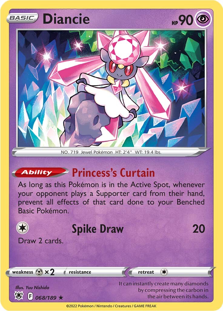 Diancie (068/189) [Sword & Shield: Astral Radiance] | Game Master's Emporium (The New GME)