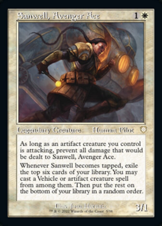 Sanwell, Avenger Ace (Retro) [The Brothers' War Commander] | Game Master's Emporium (The New GME)
