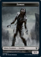 Zombie // Horror Double-Sided Token [Commander 2021 Tokens] | Game Master's Emporium (The New GME)