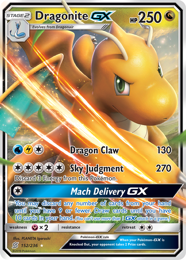 Dragonite GX (152/236) [Sun & Moon: Unified Minds] | Game Master's Emporium (The New GME)