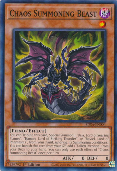 Chaos Summoning Beast [SDSA-EN004] Common | Game Master's Emporium (The New GME)