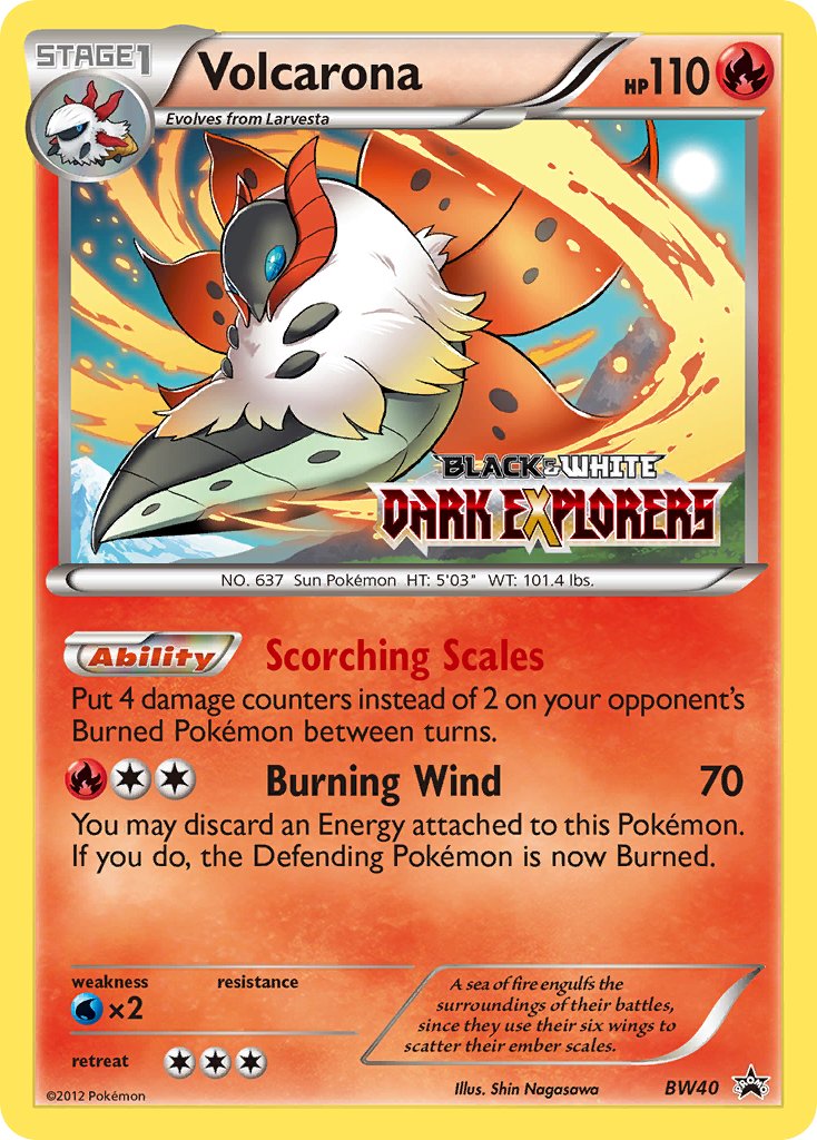 Volcarona (BW40) (Staff Prerelease Promo) [Black & White: Black Star Promos] | Game Master's Emporium (The New GME)