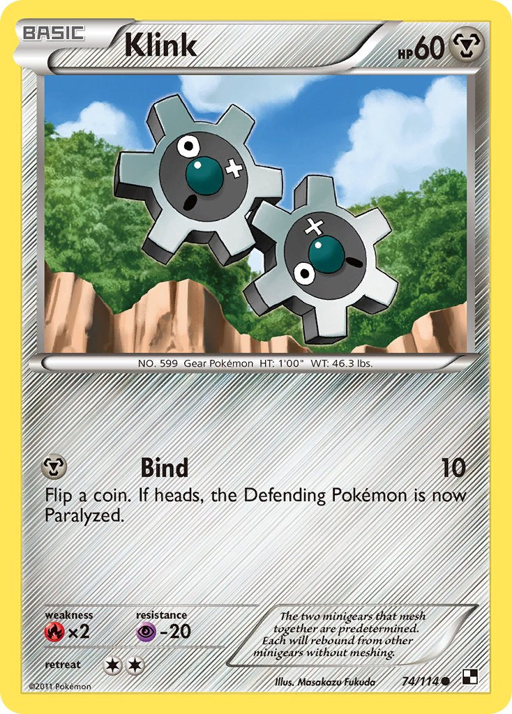 Klink (74/114) (Cracked Ice Holo) (Blister Exclusive) [Black & White: Base Set] | Game Master's Emporium (The New GME)