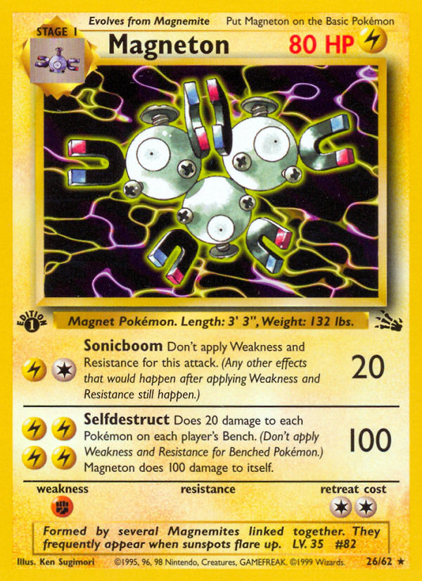 Magneton (26/62) [Fossil 1st Edition] | Game Master's Emporium (The New GME)