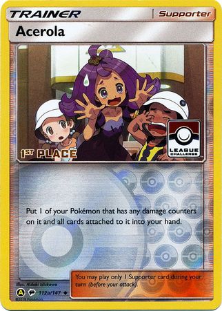 Acerola (112a/147) (League Promo 1st Place) [Sun & Moon: Burning Shadows] | Game Master's Emporium (The New GME)