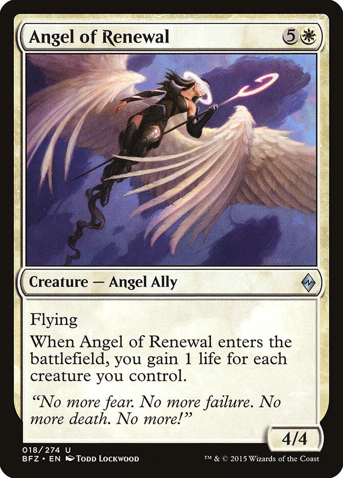 Angel of Renewal [Battle for Zendikar] | Game Master's Emporium (The New GME)