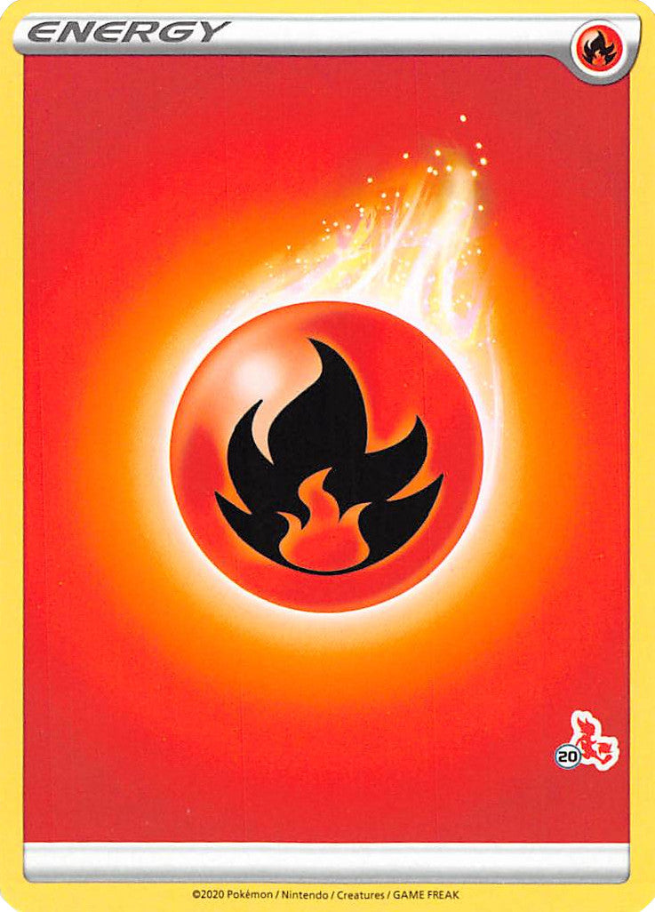 Fire Energy (Cinderace Stamp #20) [Battle Academy 2022] | Game Master's Emporium (The New GME)