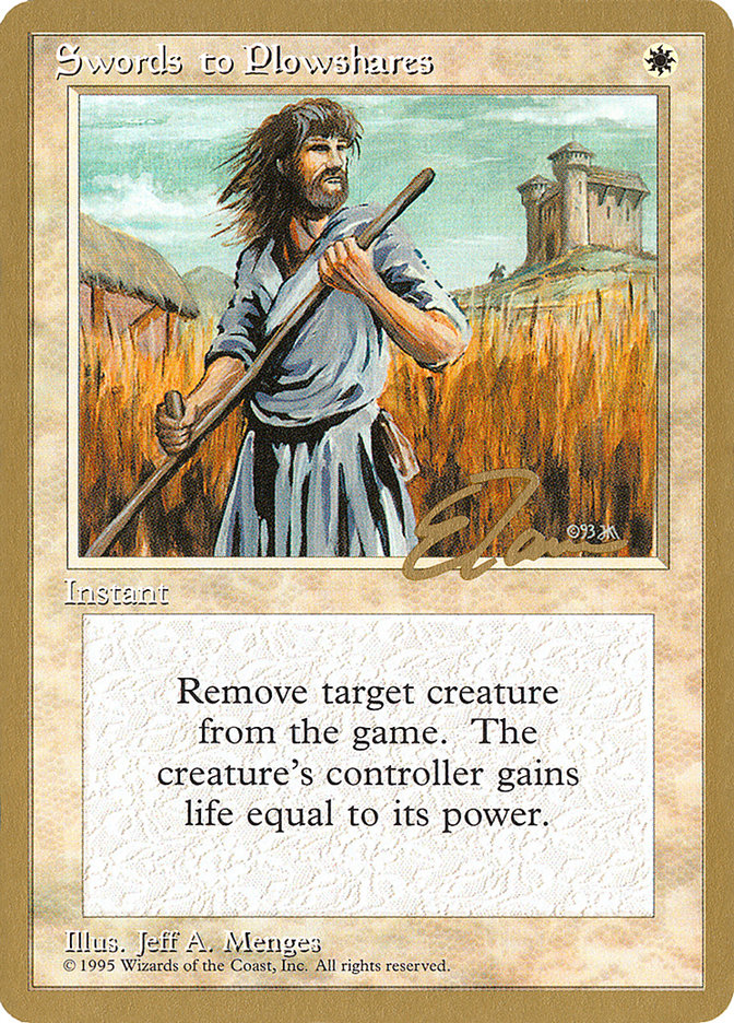 Swords to Plowshares (Eric Tam) [Pro Tour Collector Set] | Game Master's Emporium (The New GME)