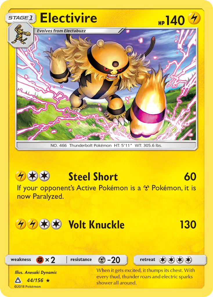 Electivire (44/156) [Sun & Moon: Ultra Prism] | Game Master's Emporium (The New GME)