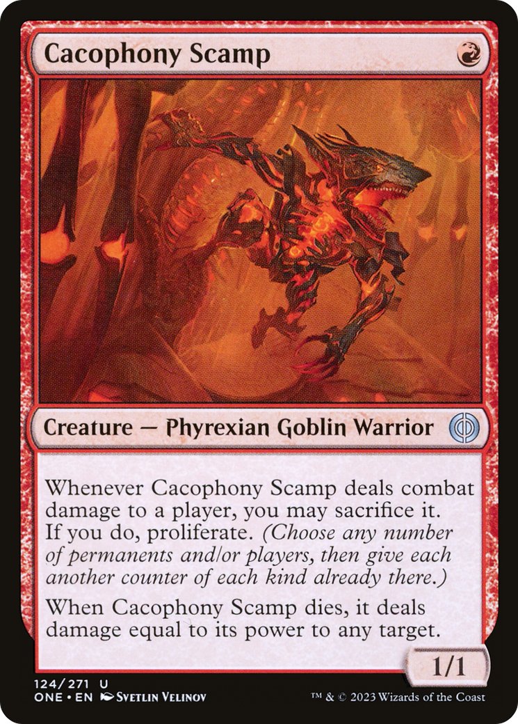 Cacophony Scamp [Phyrexia: All Will Be One] | Game Master's Emporium (The New GME)