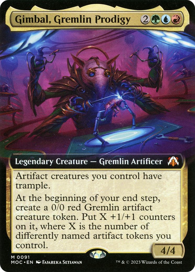 Gimbal, Gremlin Prodigy (Extended Art) [March of the Machine Commander] | Game Master's Emporium (The New GME)