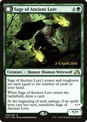 Sage of Ancient Lore // Werewolf of Ancient Hunger [Shadows over Innistrad Prerelease Promos] | Game Master's Emporium (The New GME)